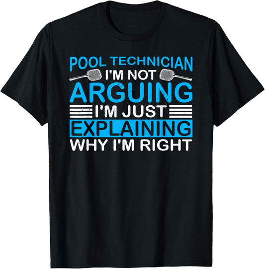 Funny Pool Technician Saying Pool Tech Repair Services T-Shirt - T-Shirt | Black