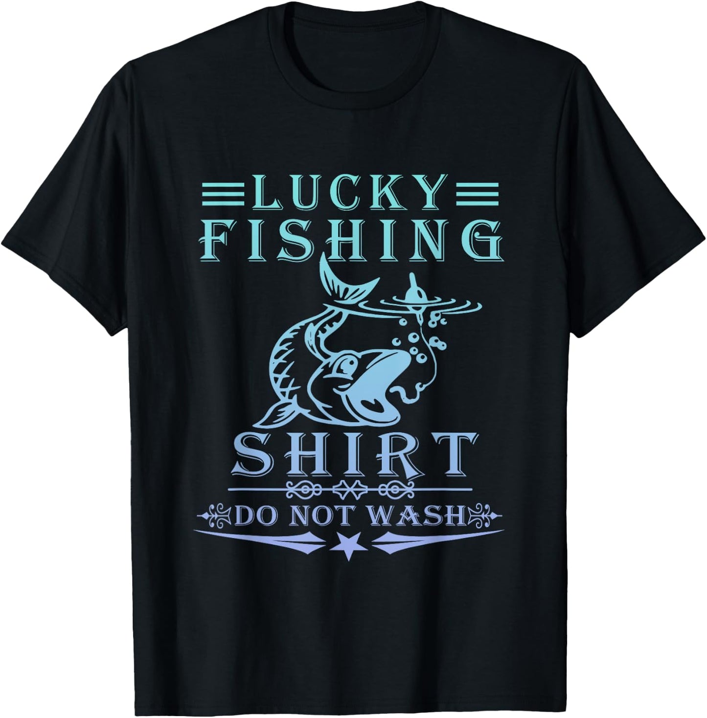 Lucky Fishing Do Not Wash Vintage Fishing Lover T-Shirt - T-Shirt | Black