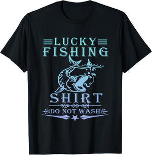 Lucky Fishing Do Not Wash Vintage Fishing Lover T-Shirt - T-Shirt | Black
