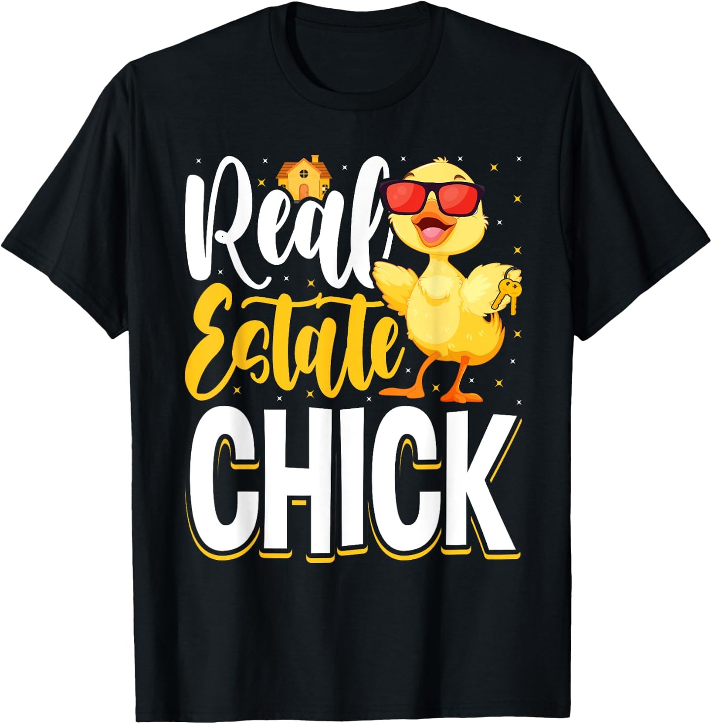 Real Estate Chick Funny Realtor T-Shirt - T-Shirt | Black