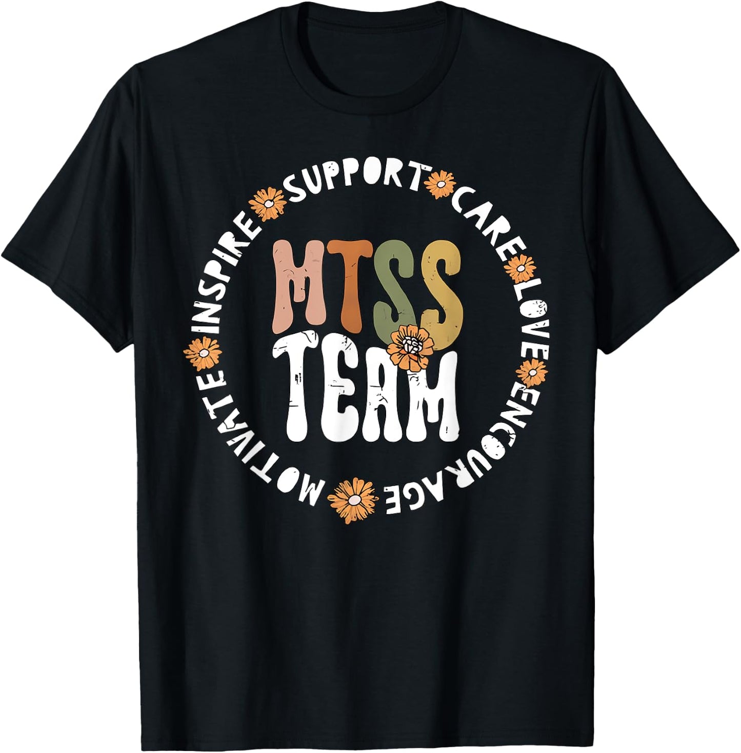 Retro MTSS Team Multi Tiered System of Support Student T-Shirt - T-Shirt | Black