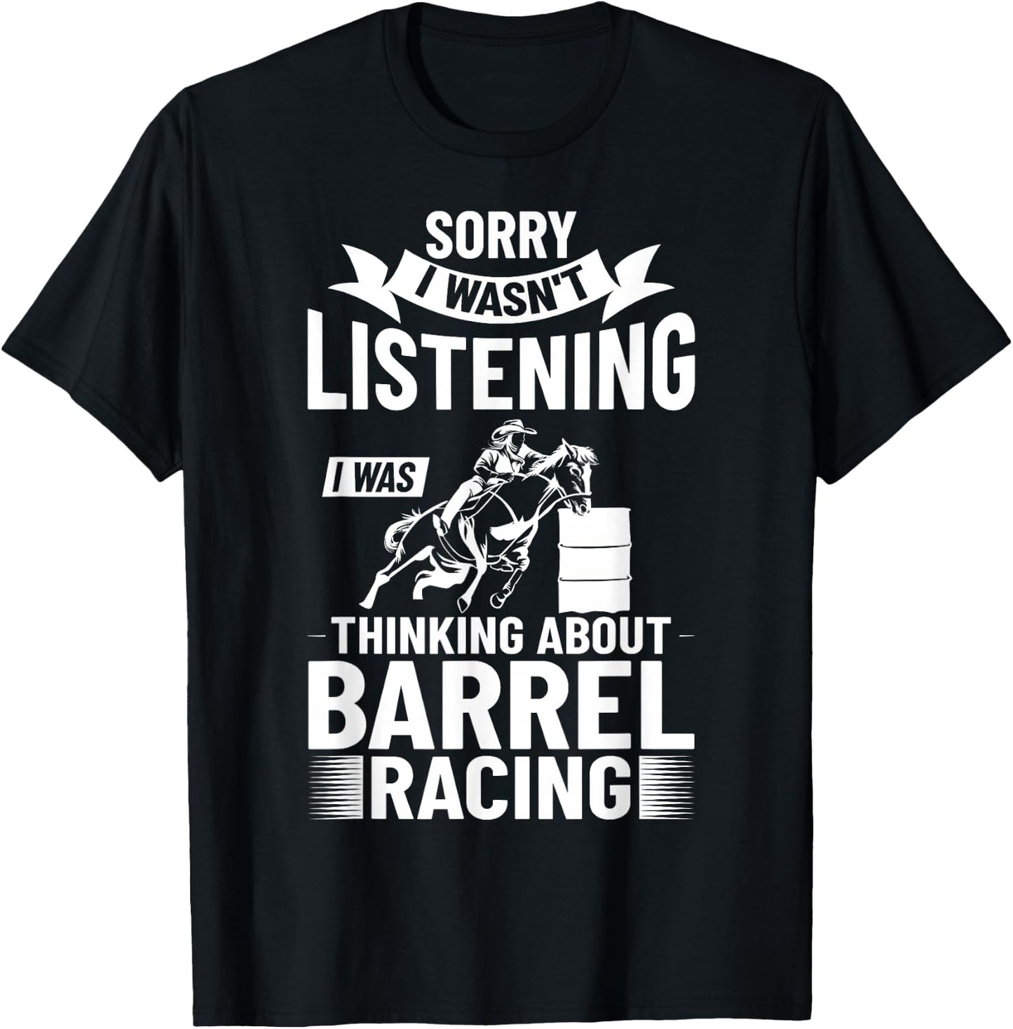 Barrel Racing Clothes Barrel Racer Quotes Barrel Racing T-Shirt - T-Shirt | Black