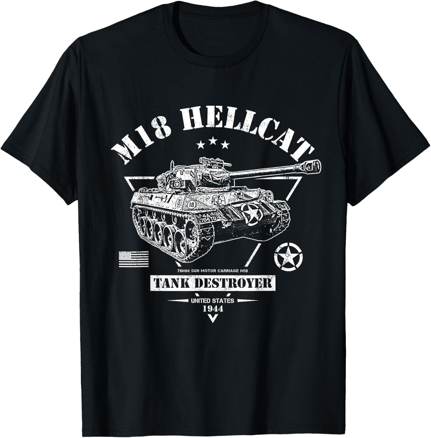 M18 Hellcat WW2 Tank Destroyer Men Women T-Shirt - T-Shirt | Black