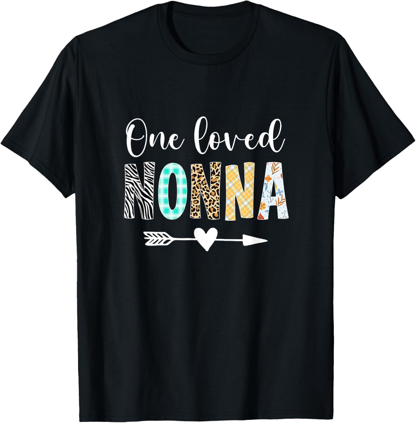 Nonna Women Cute Design One Loved Nonna Mother's Day T-Shirt - T-Shirt | Black
