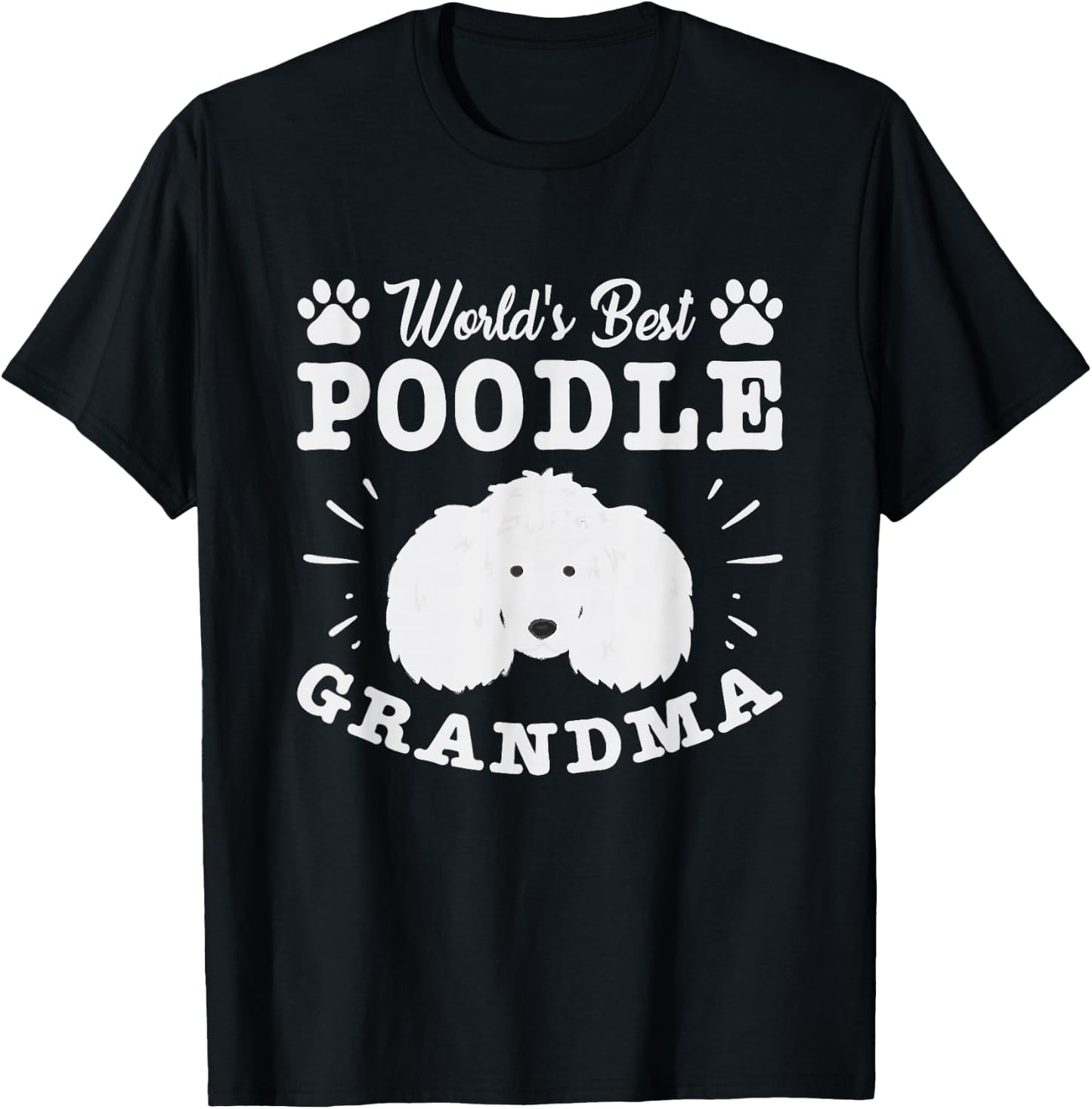 Worlds Best Poodle Grandma Poodle T-Shirt - T-Shirt | Black