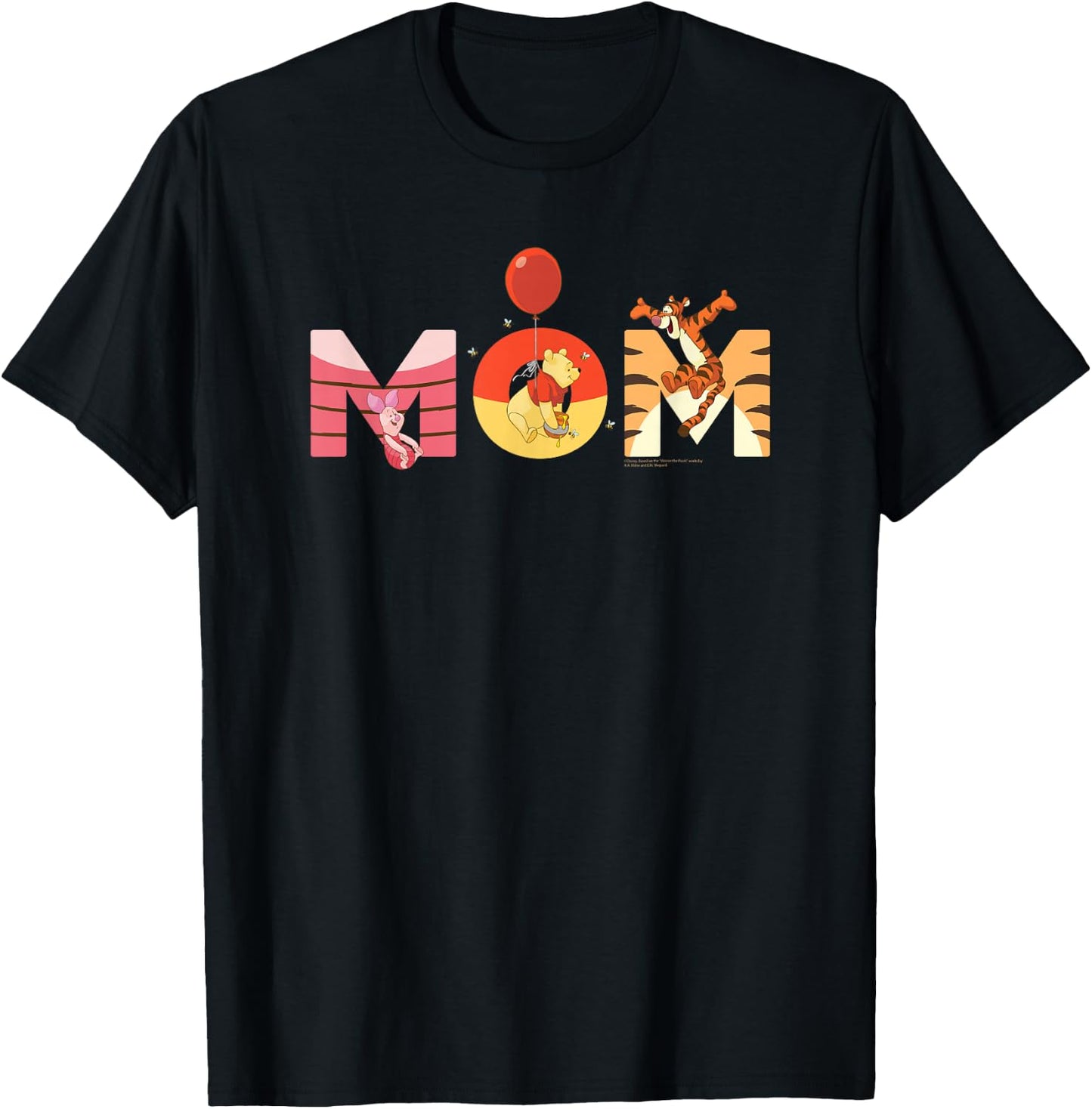Disney Winnie the Pooh and Friends Mom Mother’s Day Birthday T-Shirt - T-Shirt | Black