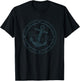 Compass Anchor Maritime Design with Compass Captain Sailor T-Shirt - T-Shirt | Black