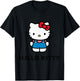 SANRIO Hello Kitty Character Front and Back , Grey T-Shirt - T-Shirt | Black