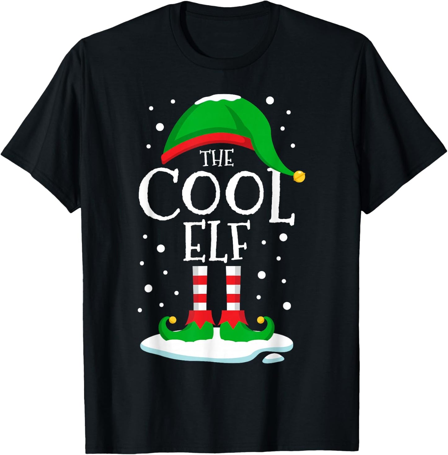 The Cool Elf Christmas Family Matching Xmas Group Funny T-Shirt - T-Shirt | Black