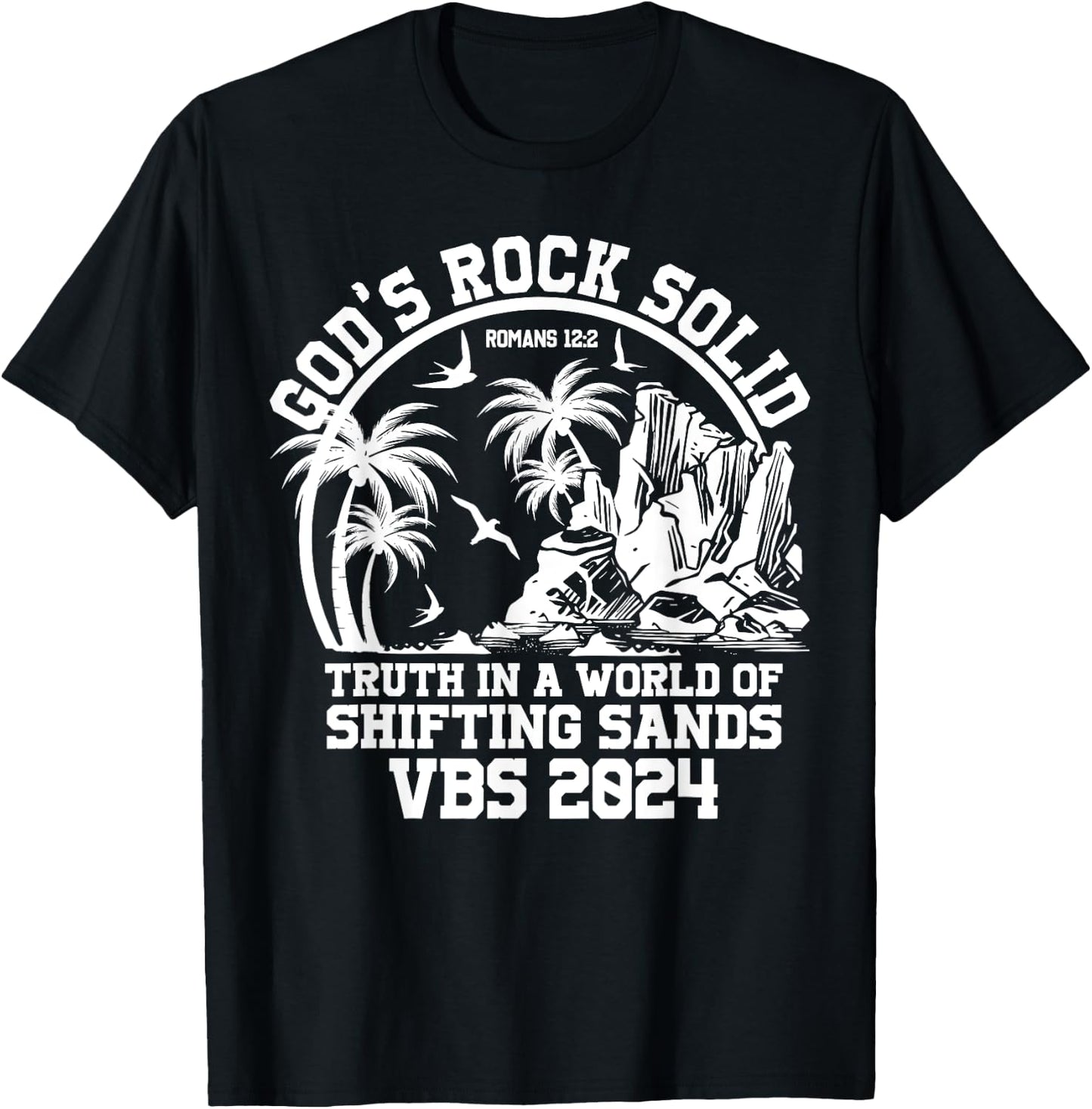 God's Rock Solid VBS 2024 Vacation Bible School T-Shirt - T-Shirt | Black