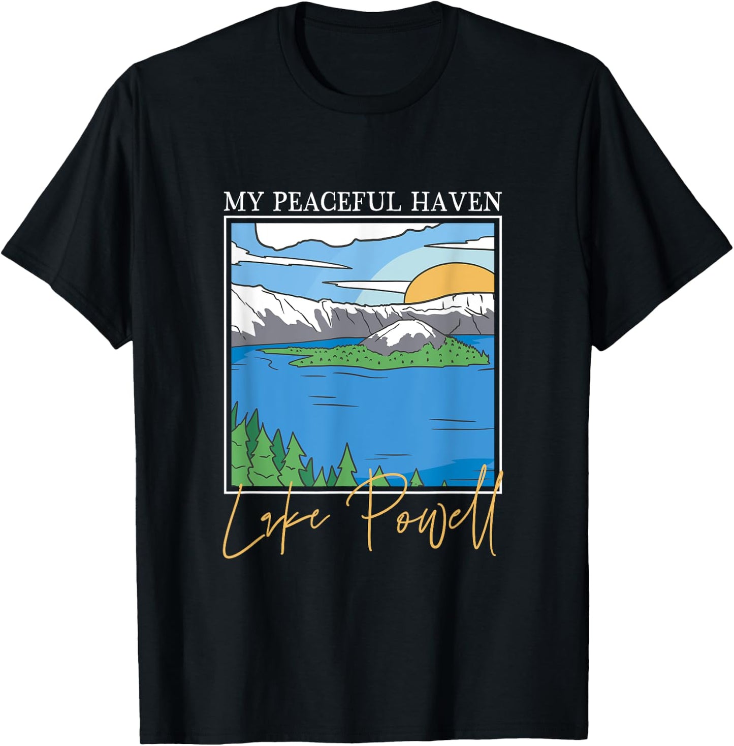 Peacefulness at Lake Powell T-Shirt - T-Shirt | Black