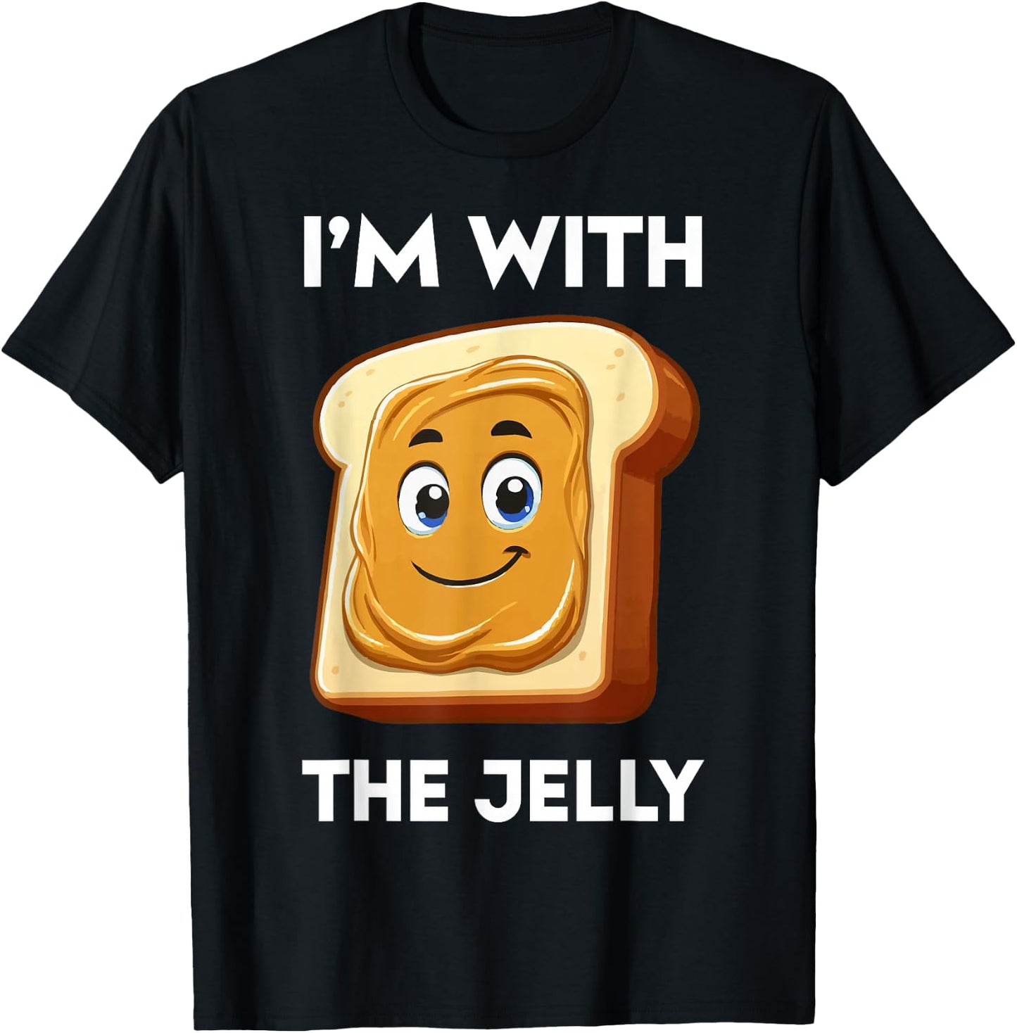 I'm with Jelly Just Married Couple Funny Honeymoon T-Shirt - T-Shirt | Black
