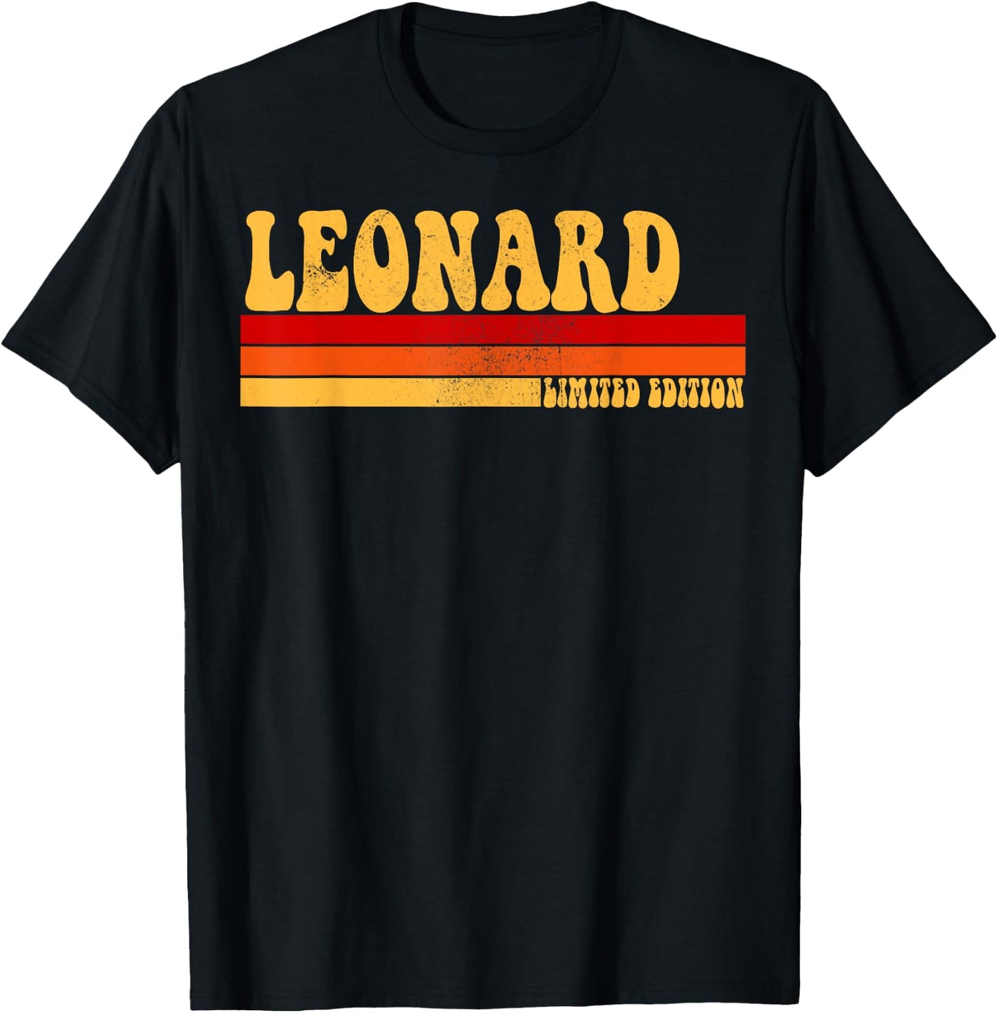 LEONARD Name Personalized Idea Men Retro Vintage LEONARD T-Shirt - T-Shirt | Black