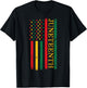 Juneteenth African American Flag Freedom 1865 Women Men Kids T-Shirt - T-Shirt | Black