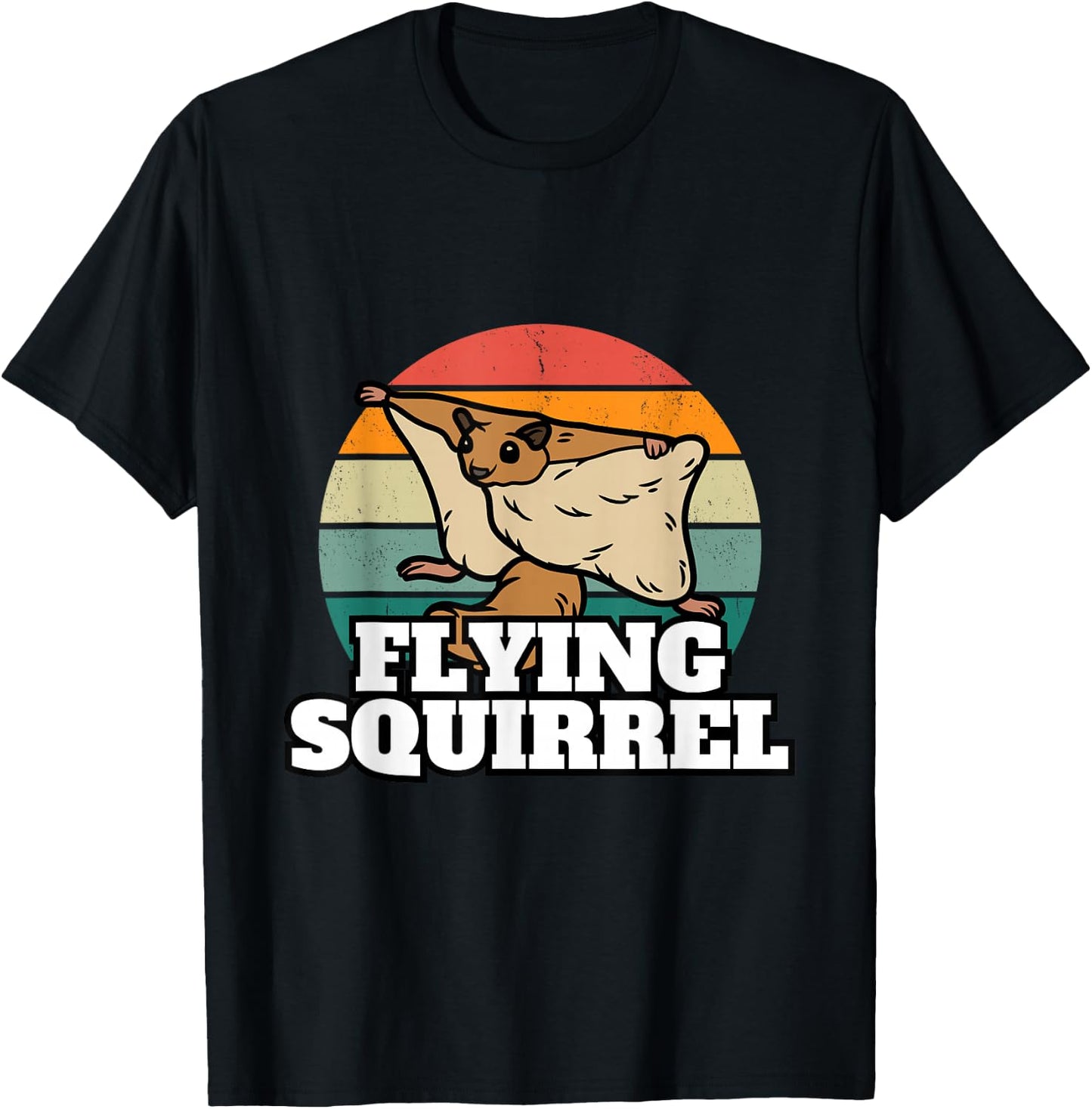 Funny Flying Squirrel Shirt Animal Lover Flying Squirrels T-Shirt - T-Shirt | Black