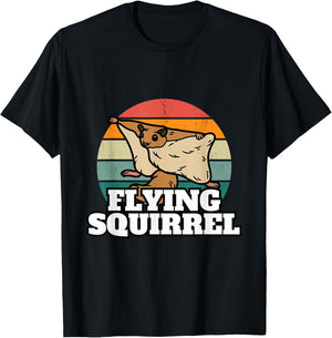 Funny Flying Squirrel Shirt Animal Lover Flying Squirrels T-Shirt - T-Shirt | Black