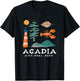 Acadia National Park Travel Icons Maine Vacation Souvenir T-Shirt - T-Shirt | Black