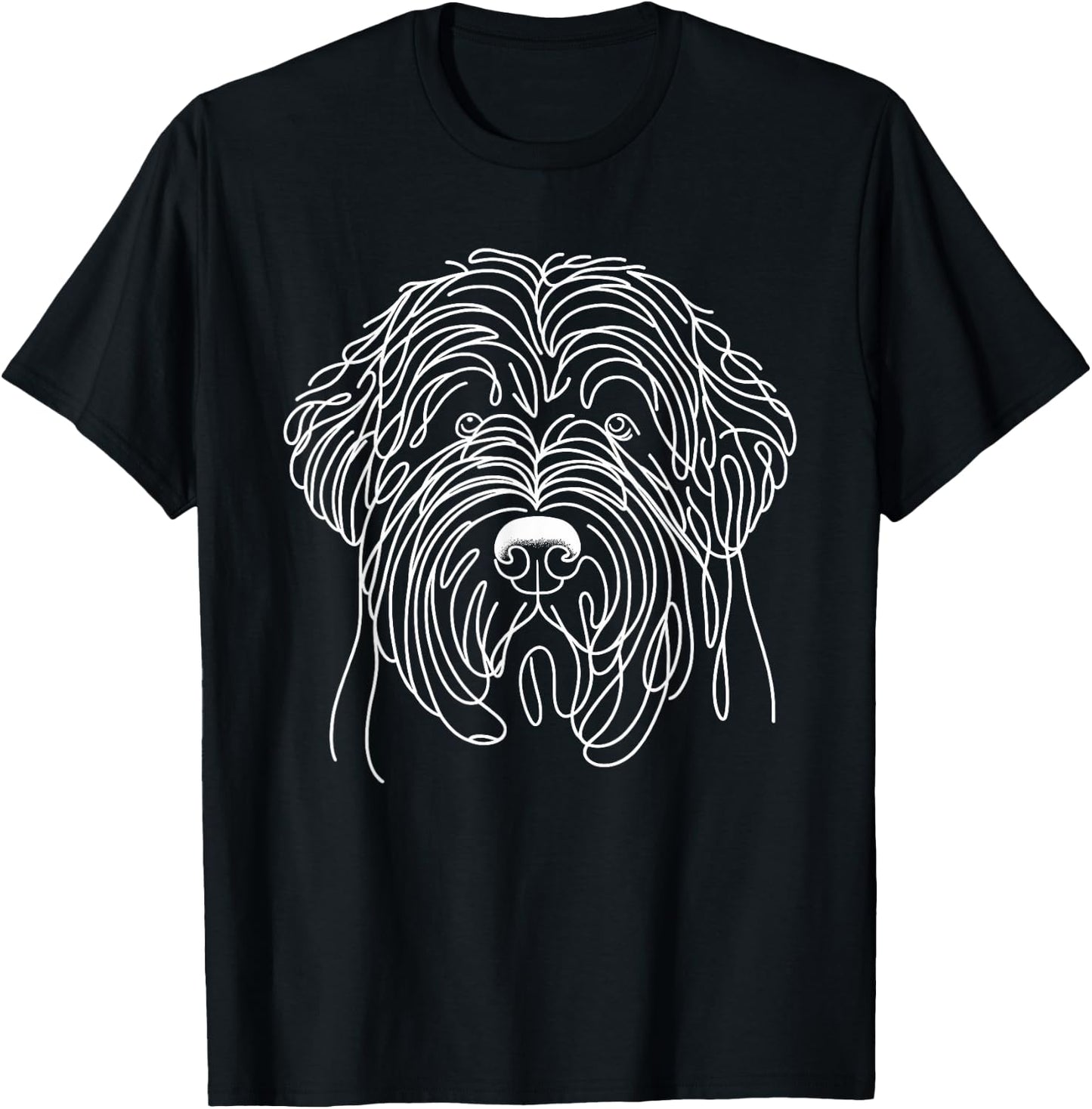 Line Art Bouvier Des Flandres T-Shirt - T-Shirt | Black