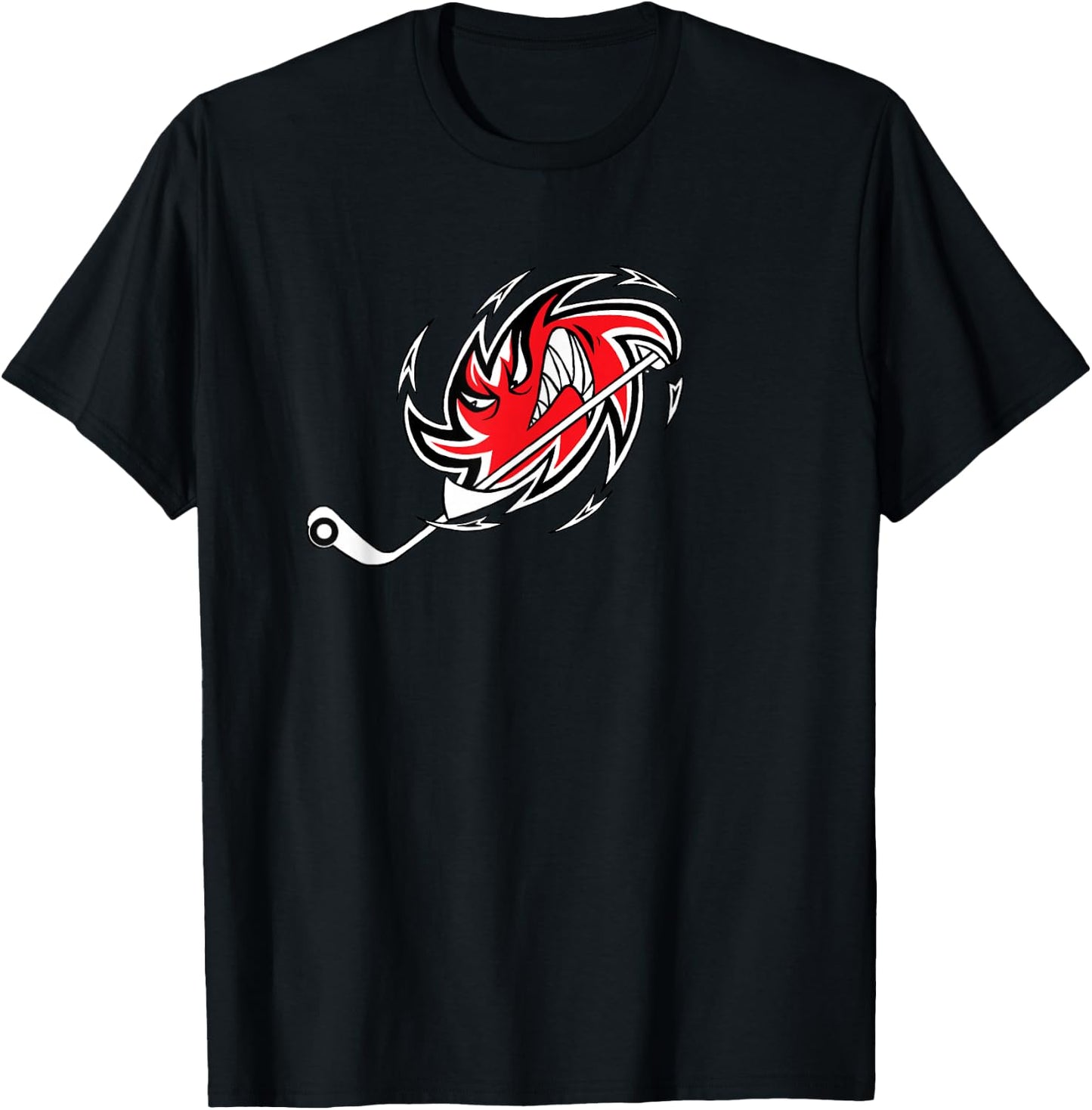 Monster Hurricane Storm Hockey Logo T-Shirt - T-Shirt | Black