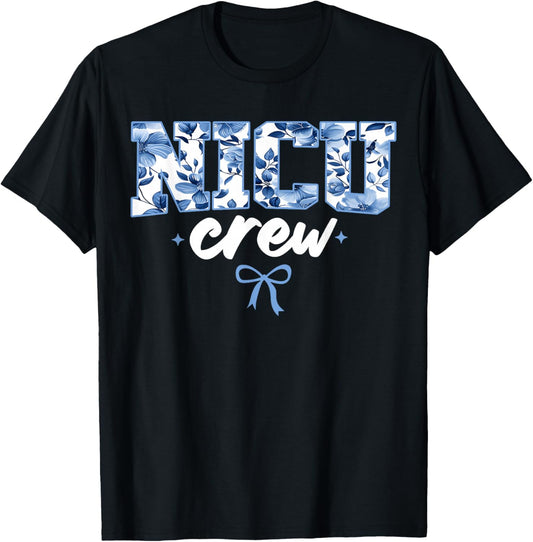 NICU Crew Nurse Neonatal Intensive Care Unit Team T-Shirt - T-Shirt | Black