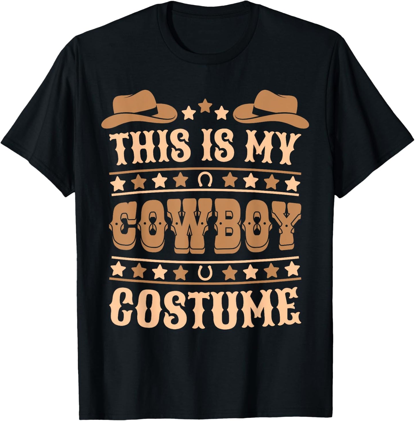 Cute Cowboy Western Cowboy Outfit Men Boy Kid Cowboy Costume T-Shirt - T-Shirt | Black