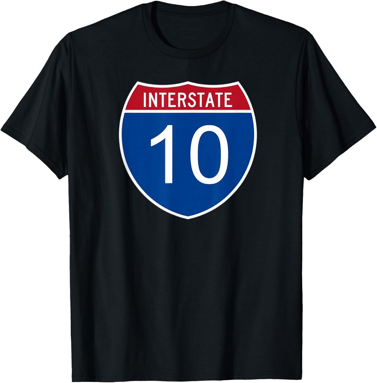I-10 Interstate Road Trip Travel Souvenir - Interstate 10 T-Shirt - T-Shirt | Black