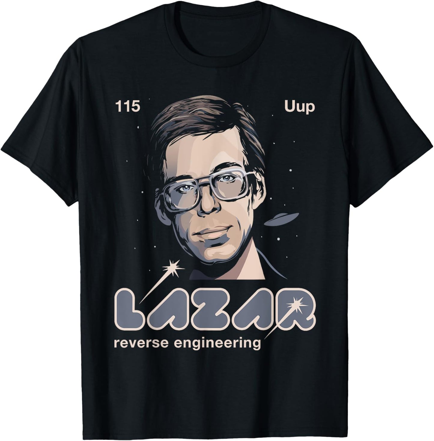 Bob Lazar Reverse Engineering Area 51 - Men's Classic Fit Blue Short Sleeve - Small T-Shirt - T-Shirt | Black