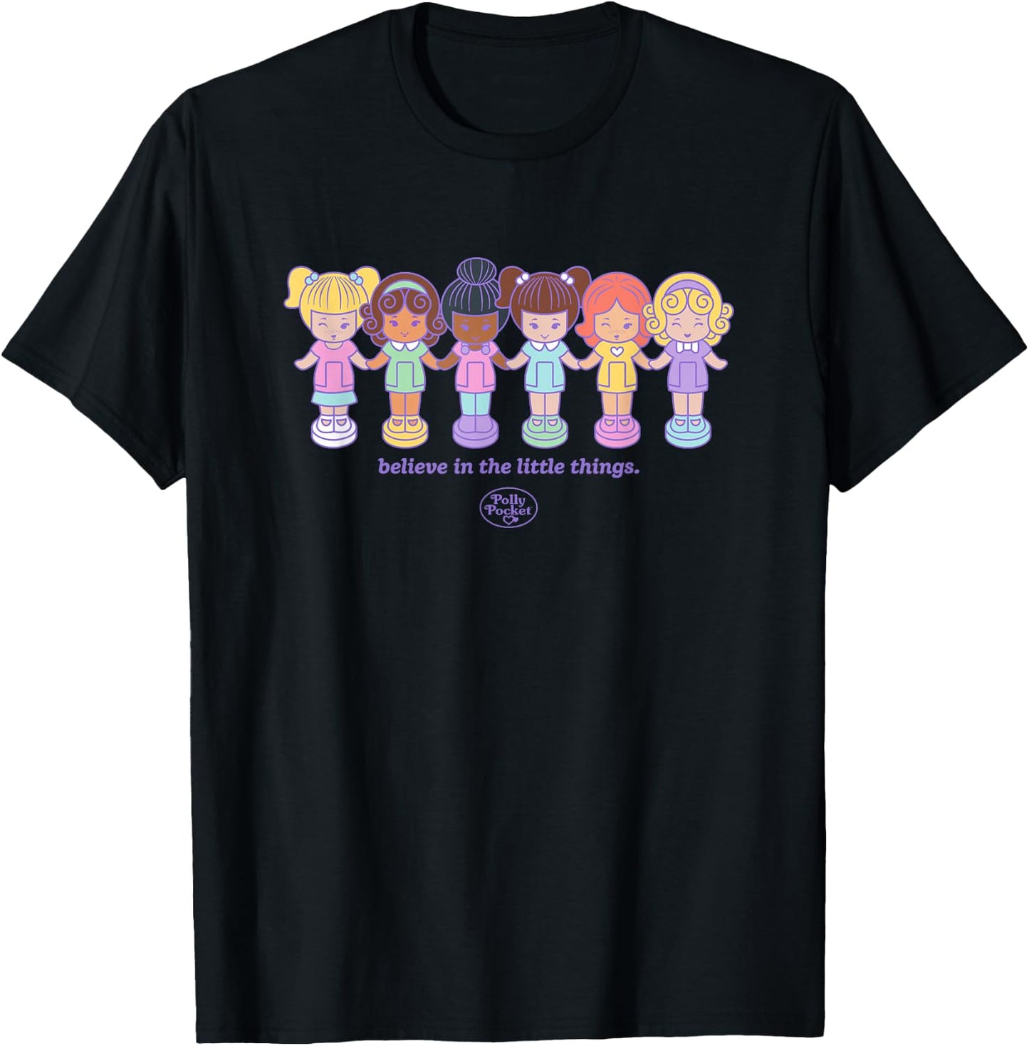 Polly Pocket - Believe in the Little Things Polly Dolls T-Shirt - T-Shirt | Black