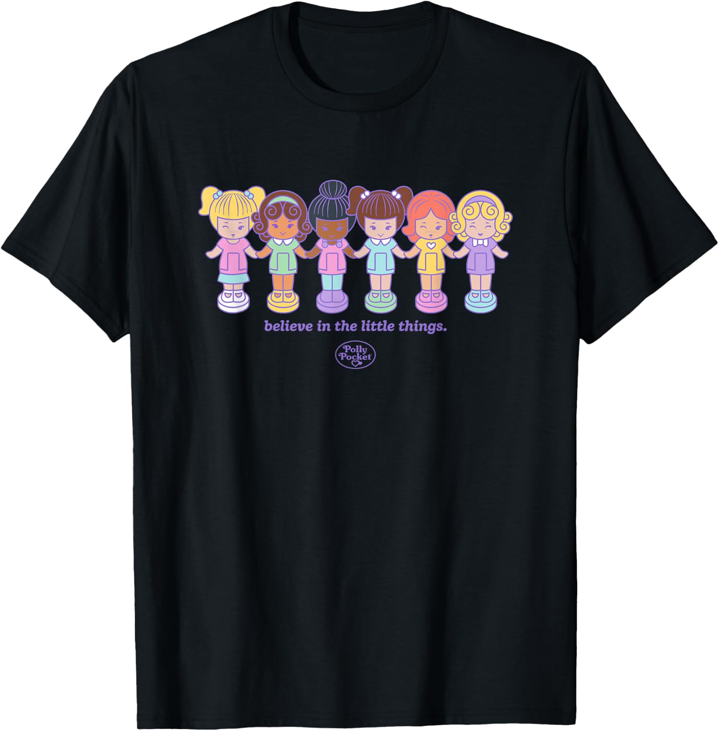 Polly Pocket - Believe in the Little Things Polly Dolls T-Shirt - T-Shirt | Black