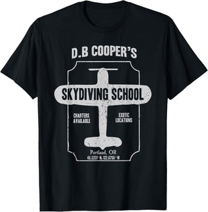 D.B. Cooper Skydiving School T Shirt T-Shirt - T-Shirt | Black