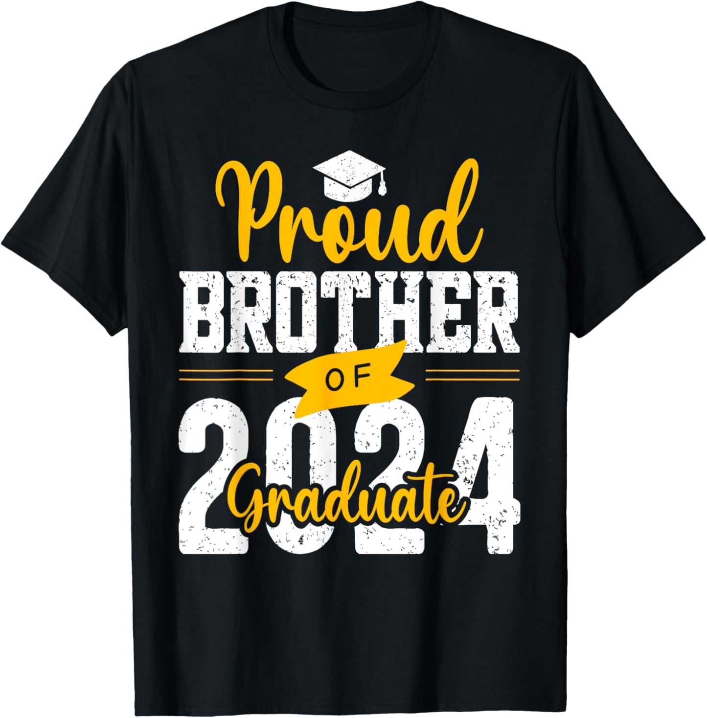 Proud Brother Of A 2024 Graduate T-Shirt - T-Shirt | Black
