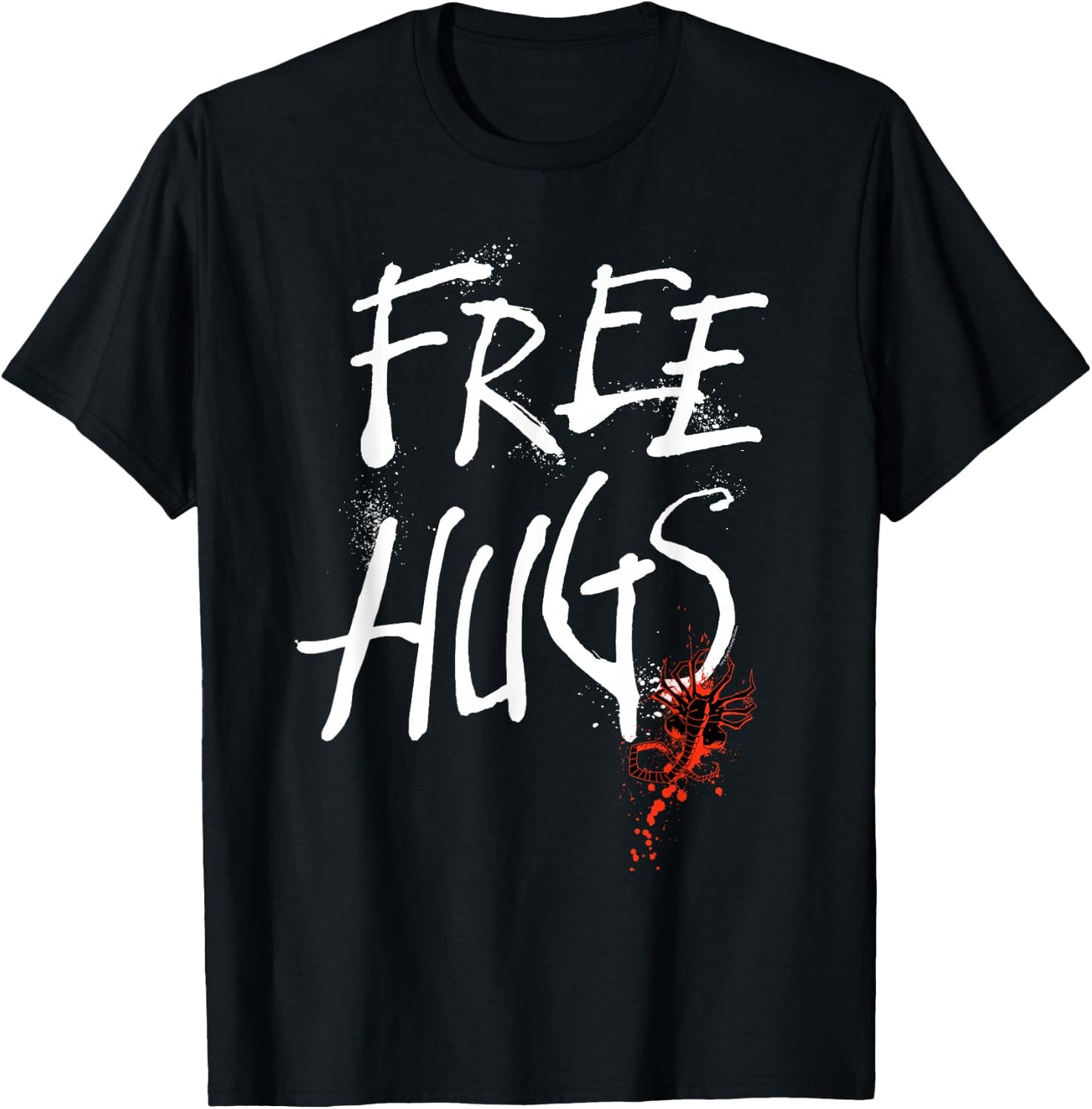 Alien: Romulus Xenomorph Facehugger Free Hugs T-Shirt - T-Shirt | Black
