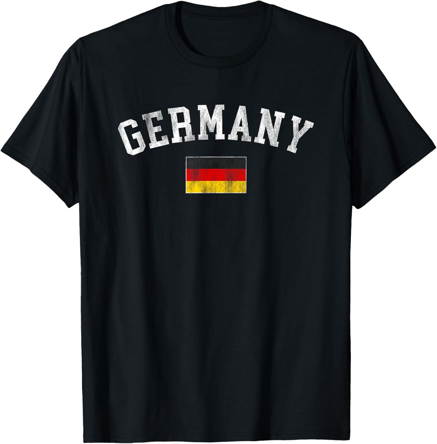 Vintage Germany Flag German Heritage Souvenir Retro Graphic T-Shirt - T-Shirt | Black