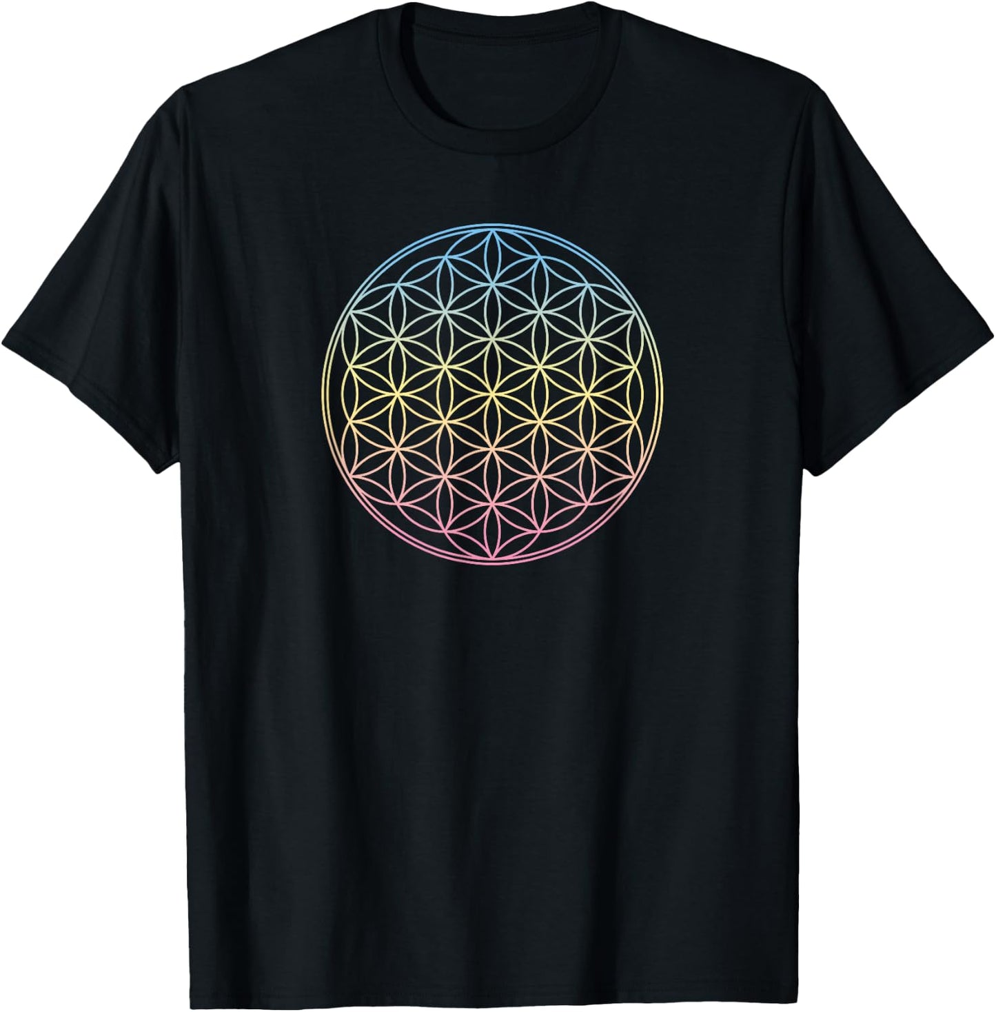 Flower of life, Sacred Geometrie, Yoga, Health, Protection T-Shirt - T-Shirt | Black