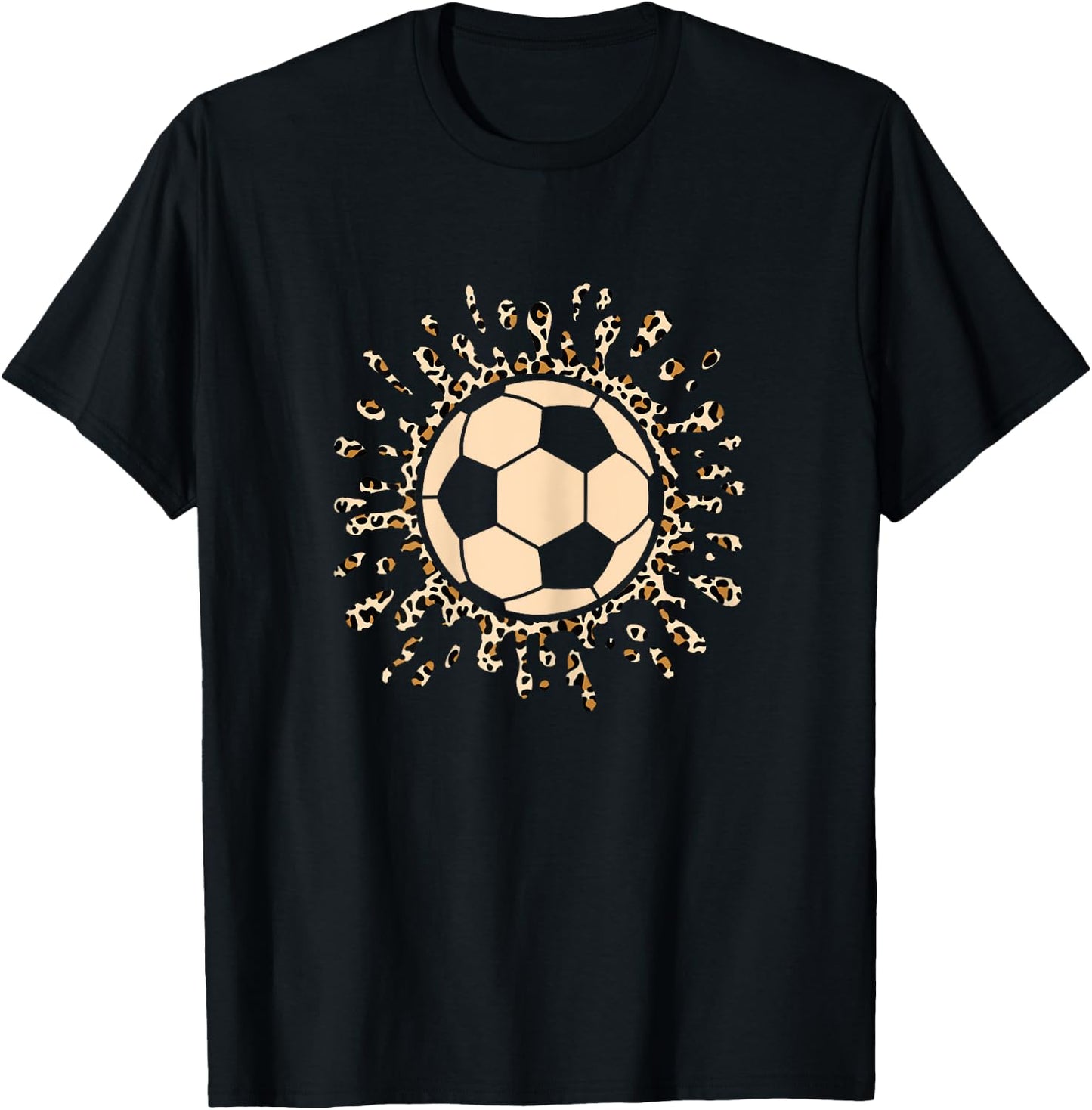 Soccer Ball Cute Soccer Lover Women Girls Kids T-Shirt - T-Shirt | Black