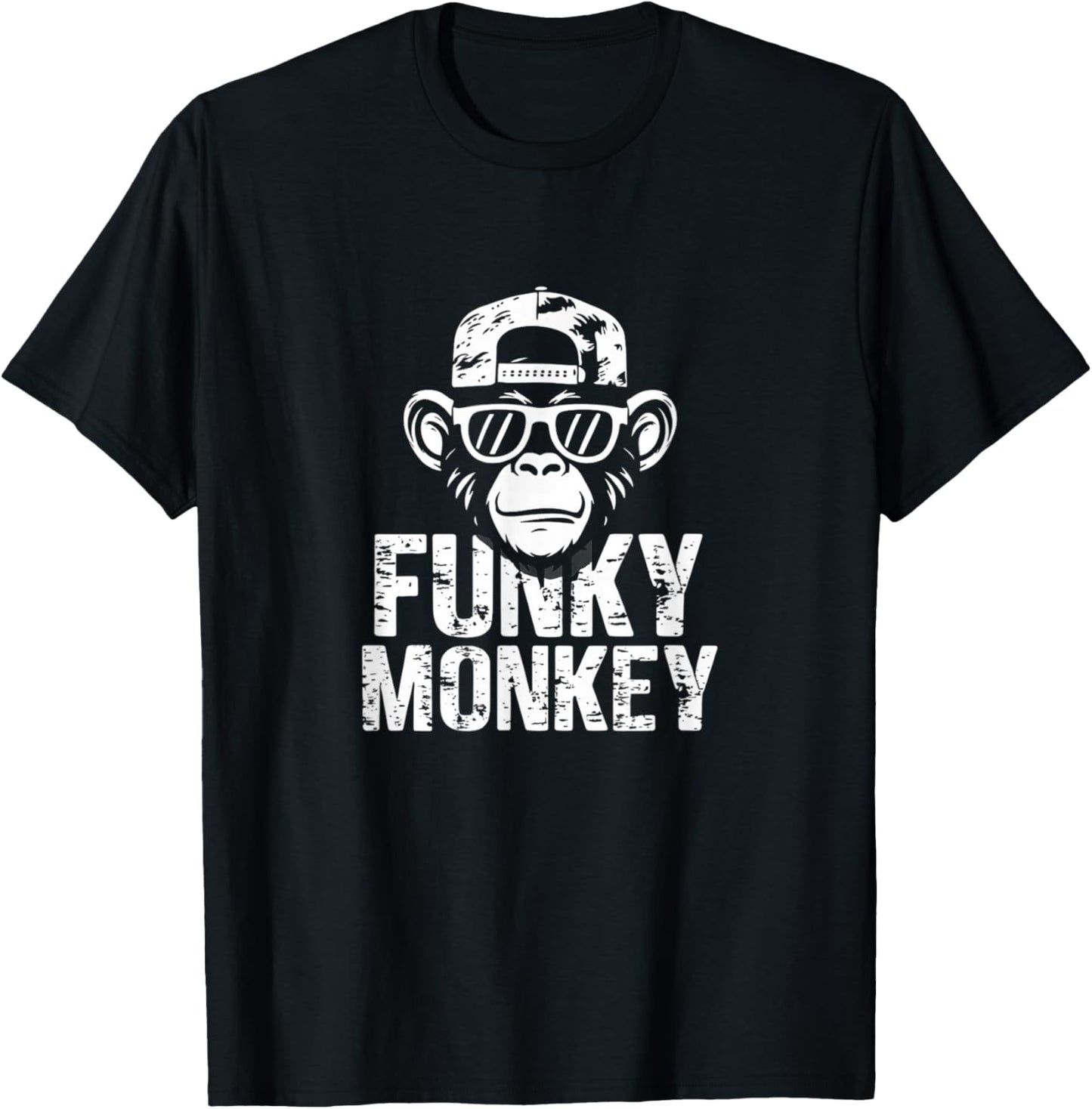 Funky Monkey Cool Monkey Graphic T-Shirt - T-Shirt | Black