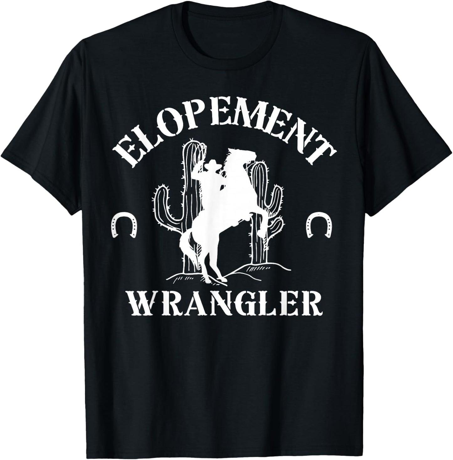 Retro Elopement Wrangler RBT Registered Behavior Therapist T-Shirt - T-Shirt | Black