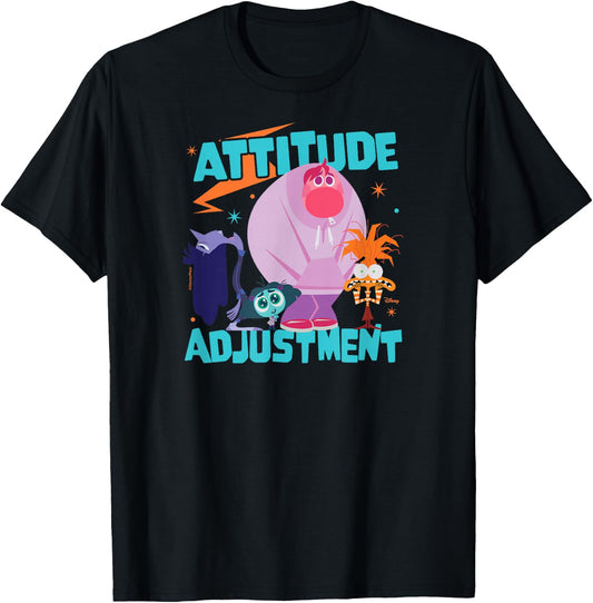 Inside Out 2 - Ennui Envy Embarrassment Anxiety Attitude T-Shirt - T-Shirt | Black