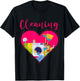 Cleaning Heart Shirt Cleaning Uniform For Cleaners Cleaning T-Shirt - T-Shirt | Black