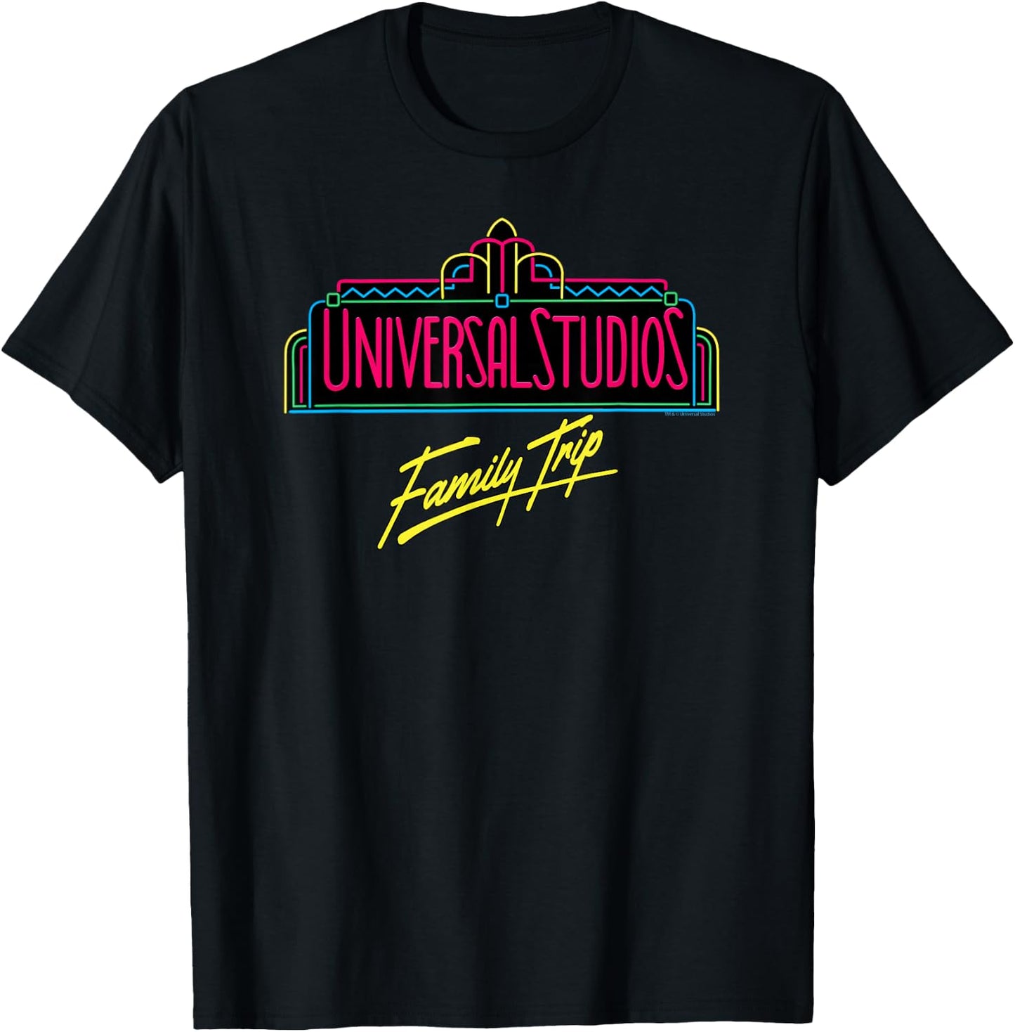 Universal Studios Marquee Family Trip T-Shirt - T-Shirt | Black