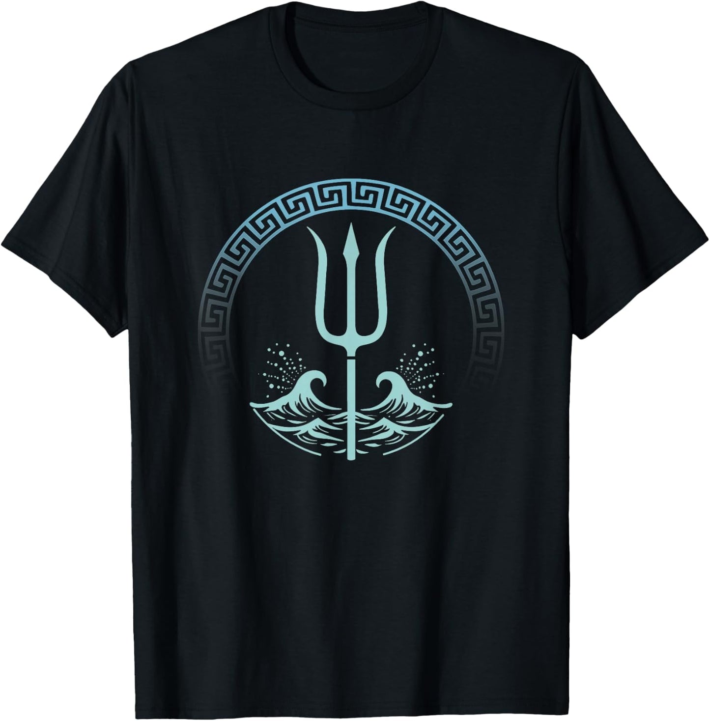 Poseidon Greek God Symbol T-Shirt - T-Shirt | Black