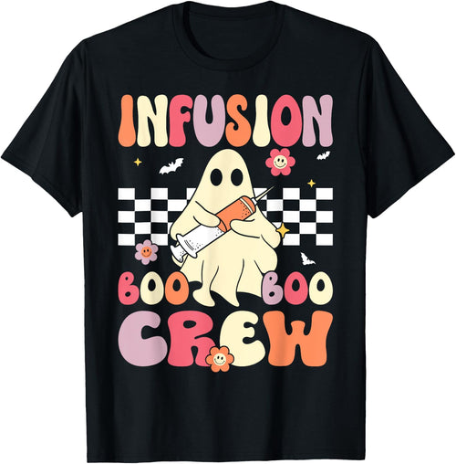 Infusion Nurse Boo Crew Groovy Retro Nurse Halloween