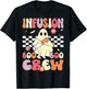 Infusion Nurse Boo Crew Groovy Retro Nurse Halloween T-Shirt - T-Shirt | Black