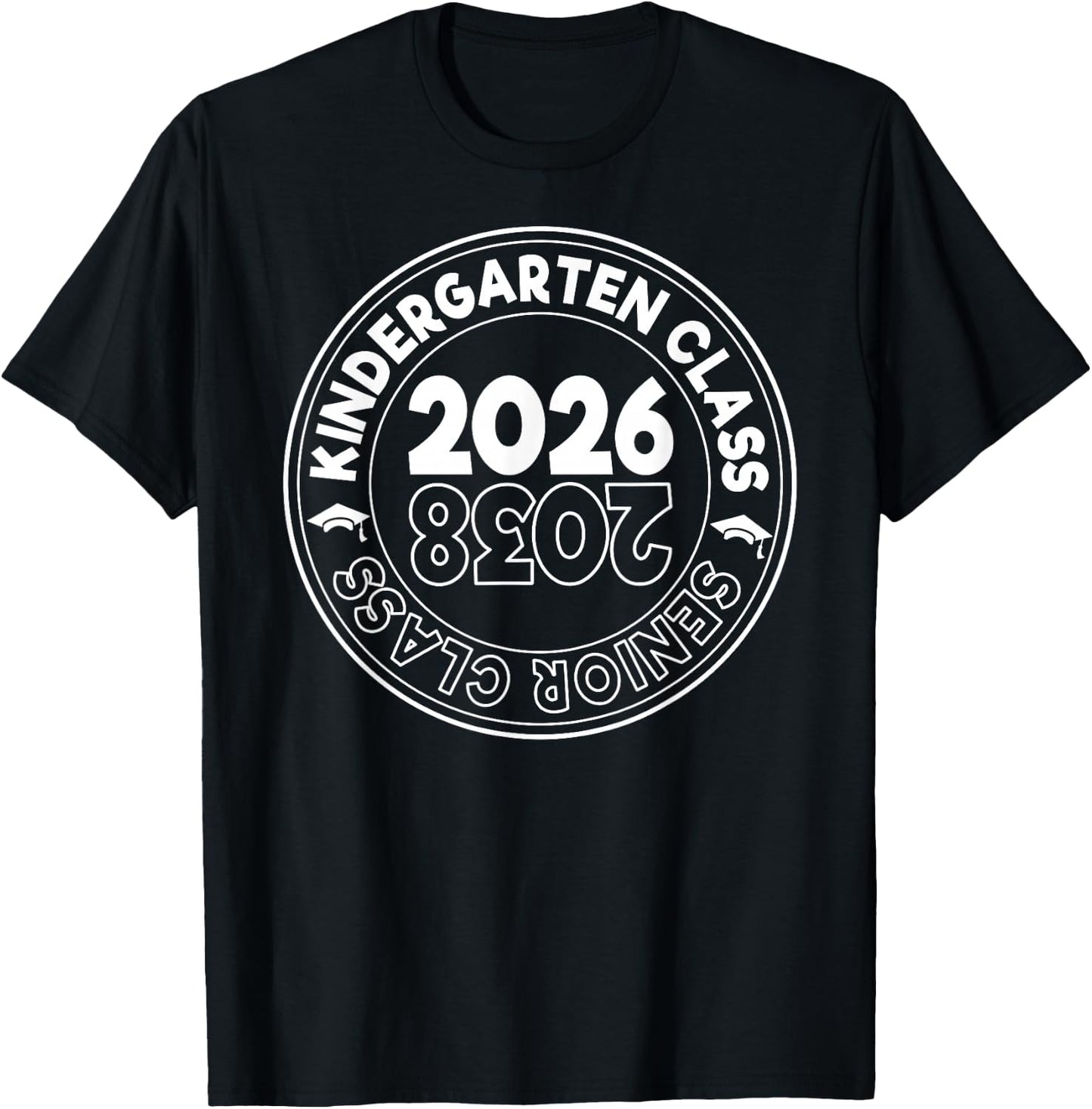 Kindergarten Graduation 2026 Senior Future Class Of 2038 T-Shirt - T-Shirt | Black