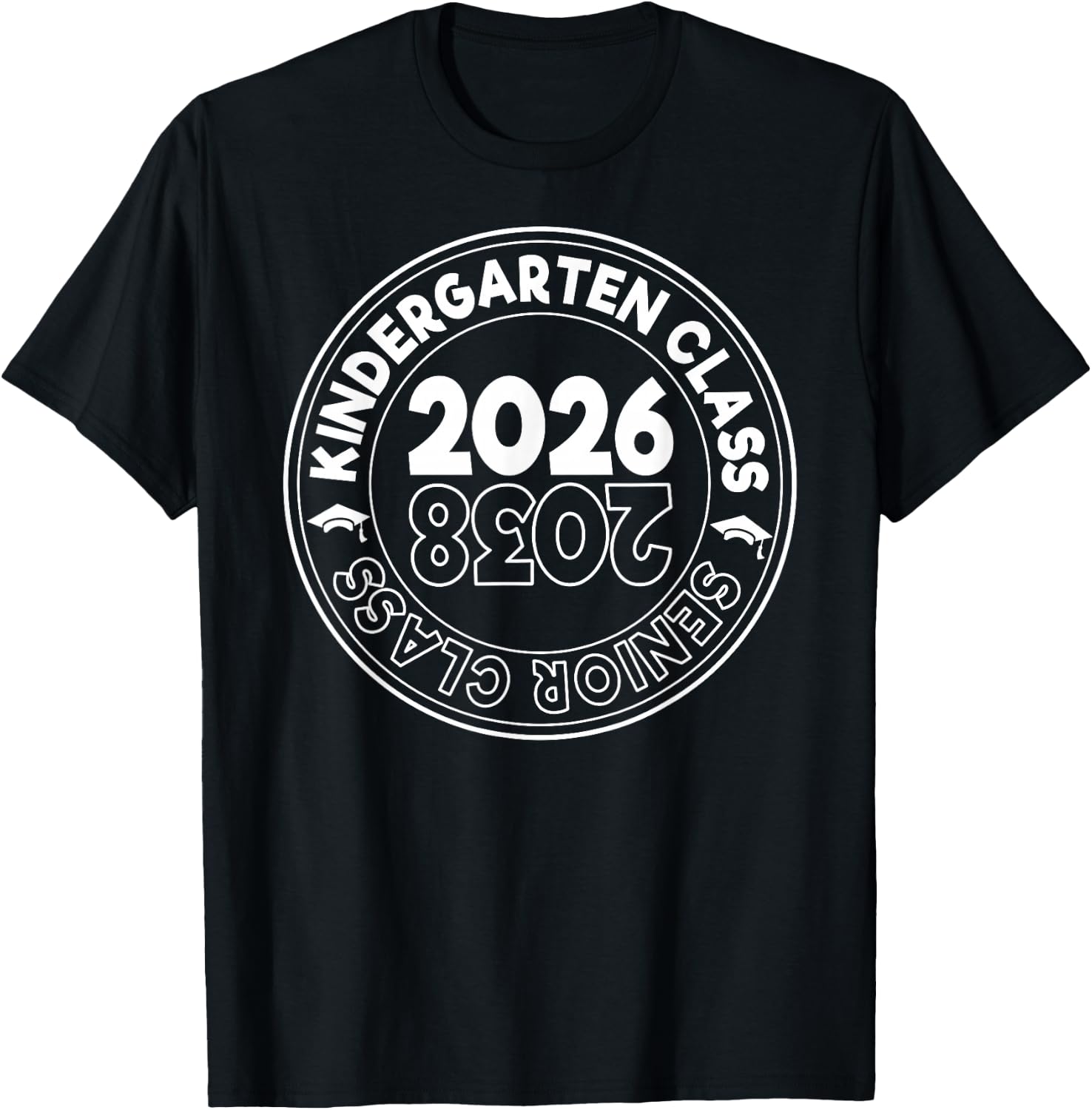 Kindergarten Graduation 2026 Senior Future Class Of 2038 T-Shirt - T-Shirt | Black