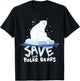 Save The Polar Bears Save Animals Shirt Gift. T-Shirt - T-Shirt | Black