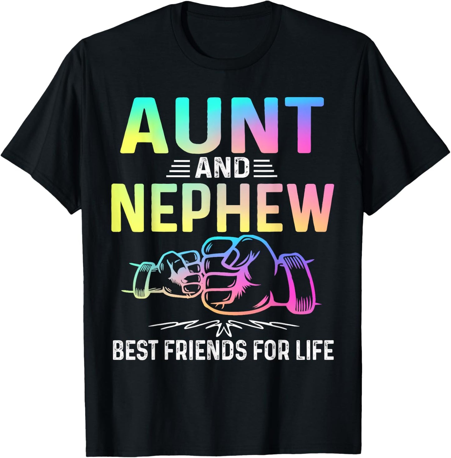 Aunt and Nephew Best Friends for Life Matching Aunt Nephew T-Shirt - T-Shirt | Black