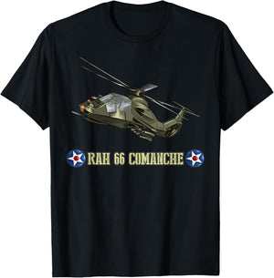 US military aircraft RH-66 Comanche helicopter aviator gift T-Shirt - T-Shirt | Black