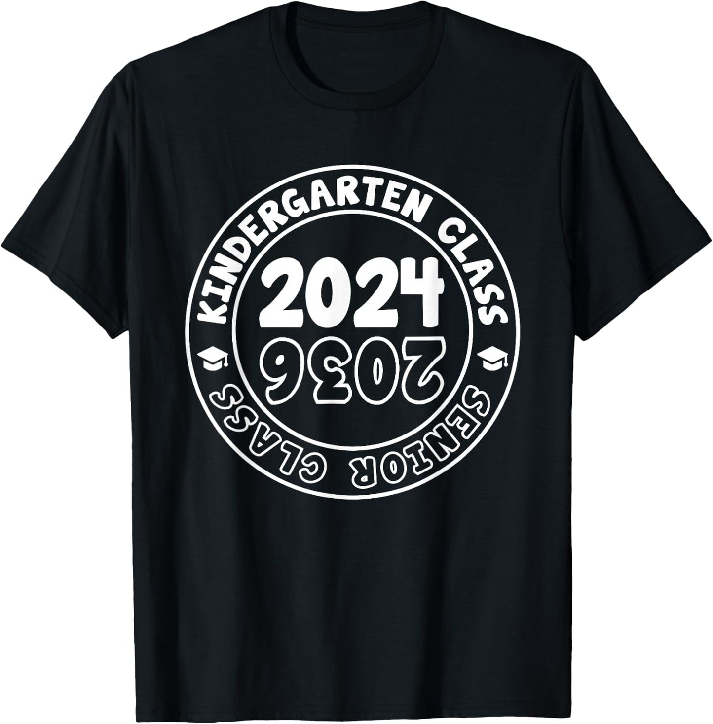 Kindergarten Graduation Class Of 2024 Senior Class of 2036 T-Shirt - T-Shirt | Black