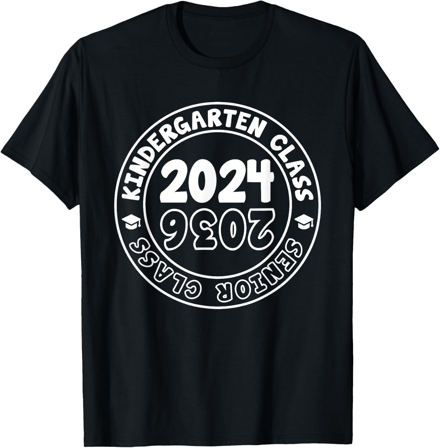 Kindergarten Graduation Class Of 2024 Senior Class of 2036 T-Shirt - T-Shirt | Black